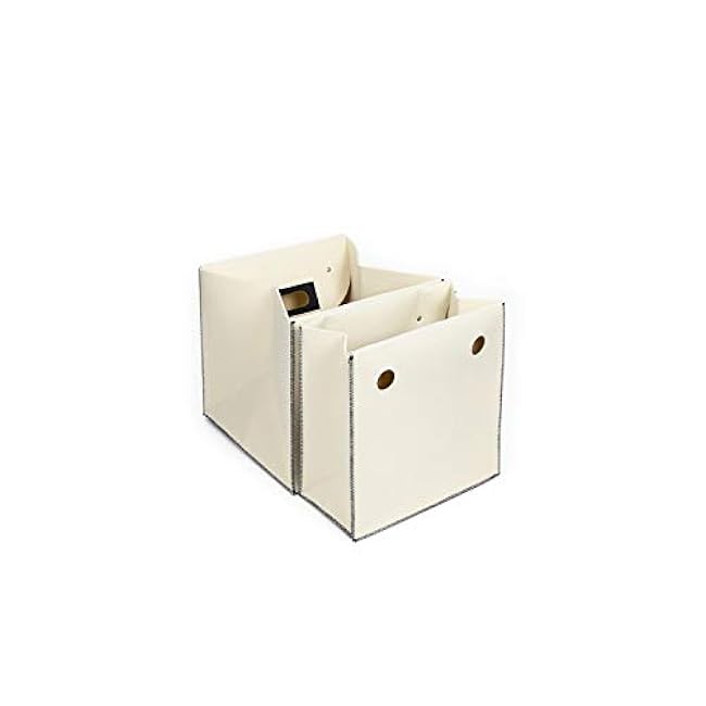 Three By Three Seattle Felt-Like-It Connectable Bin SOFT WHITE, 15 x 15 x 15