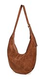 Madewell Women's Suede Essentials Slouch Hobo Bag, Soft Mahogany, Brown, One Size