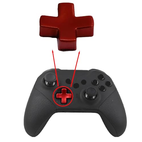 Image of 9 in1 Metal Thumbsticks for Xbox One Elite Series 2 Core Controller, Replacement Paddles for Xbox Elite Series 2 Core with 4 Swap Joystick, 4 Paddles,1 D-Pads(Red)