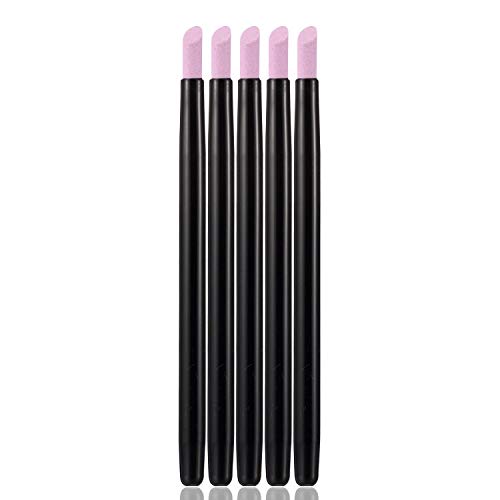 Warm Girl Lot de 5 limes à ongles en pierre pour nail art, stylo, cuticules, polisseuse lavable Cover