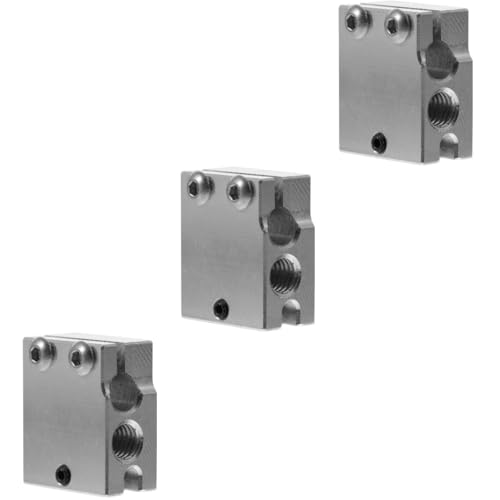 BUGUUYO 3pcs Aluminum Heater Block for Printer Hot End Heater Block Printers Aluminum Heating Heat