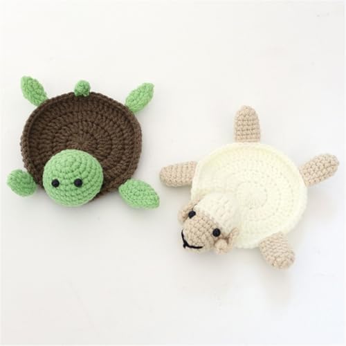 Yurosiay Tortoise altlık, tığ işi el yapımı tığ işi kaplumbağa altlığı, şirin içecek altlığı, örgü altlık, sehpa, masa koruması, ev dekorasyonu için - Görsel 4