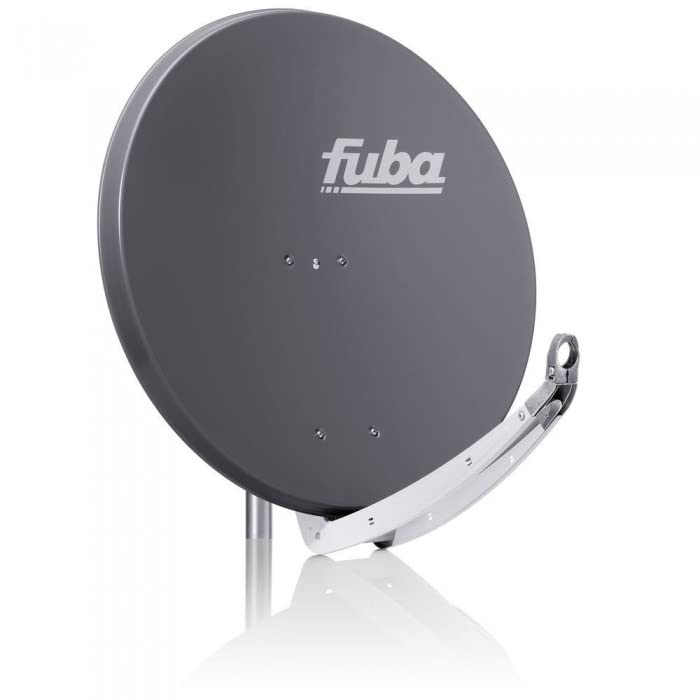 Satellitenschüssel Komplettset 4 Teilnehmer - Stromspar-Set | Fuba DAA 850 A Satellitenschüssel 85cm Alu anthrazit + DUR-line Blue Eco Quad LNB 4 Teilnehmer (stromsparend, DVB-S2, HDTV, UHD 4K/8K, 3D)