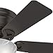 Hunter Fan Company, 52137, 42 inch Haskell Premier Bronze Low Profile Ceiling Fan with LED Light Kit and Pull Chain