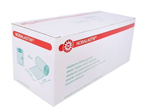 10 x NOBALASTIK Mittelzugbinde 5 m, Größen:8 cm