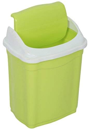 Image of ARISTO Plastic Swing Dustbin,28 Ltr (GREEN&BLUE) PACK OF 2