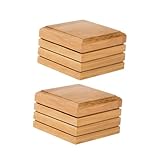 FIXOSHEE 2 Piezas Jaboneras de Bambú con Diseño de Tapa para Baño y Cocina Soporte Práctico y Elegante para Pastillas de Jabón Accesorio Duradero y Ecológico para Cuarto de Ducha y