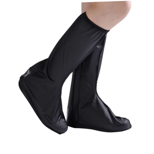 Cubrecalzados impermeables para hombre, cubiertas altas con cremallera, talla M, color negro miniatura 1