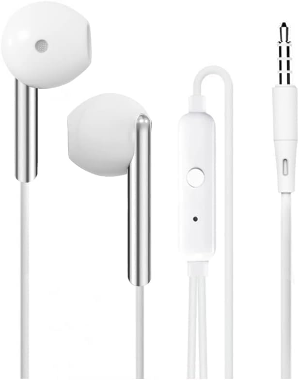 heartz K103 3.5mm Jack Girişli Metal Yüksek Ses Sporcu Kulak İçi Extra Bass Beyaz Kulaklık Stereo beyaz - Görsel 1