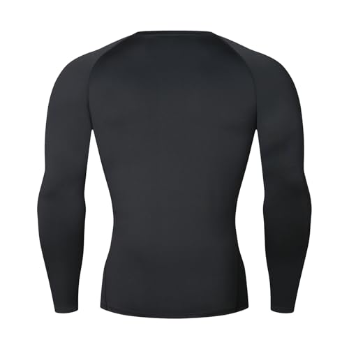 NuCamper Camiseta Térmica para Hombre, Invierno Camisetas Interior Termicas Hombre Manga Larga, Invierno Térmica Deporte Camiseta Compresión para Ski Camiseta Running Ciclismo Fitness Cálida Ropa