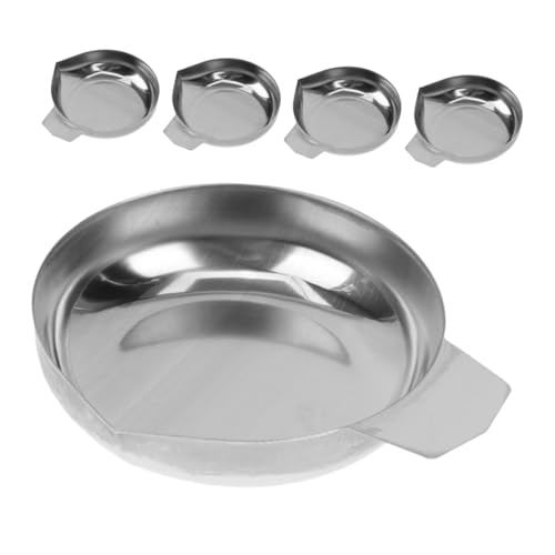 Cabilock Professional Digital Scale Weighing Trays 5pcs Stainless Steel Bowl Easy Pour Design for Jewelry and Kitchen Use