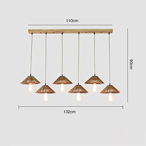 Pendant Light Chandelier Lamp Light Shades Ceiling Crystals - Md-7031D Southeast Asian Style Garden Style Five Bamboo Lamp Restaurant Aisle Guan Guan Hotel Bamboo S. #TOP12
