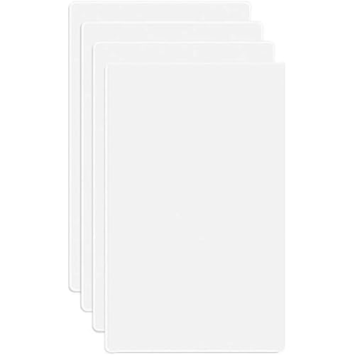 1-Gang Screwless Blank Wall Plate Cover Blank Switch Outlet Electrical Faceplate for Light Switch, Receptacle, Dimmers, USB Outlet, GFCI, Child Safe Cover Plate, White (4-Pack)