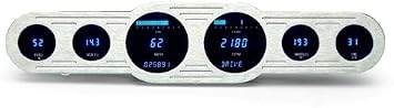 Dakota Digital VFD3-CNTR-6-Z Universal 4" x 18" Street Rod Panel 6 Gauge Digital Instrument System