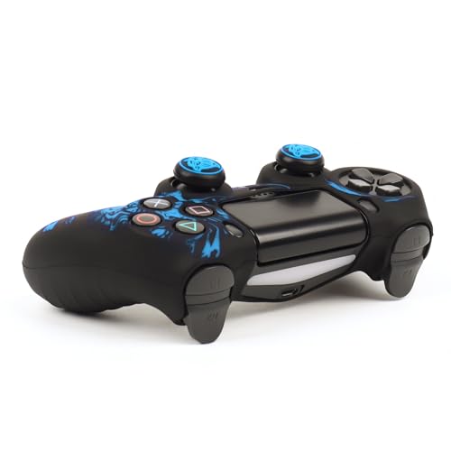 Image of RALAN Tiger HeadDesign Controller Skin Cover with 2 Thumb Grips Compatible with PS4 /Playstation 4 Slim /Pro Controller