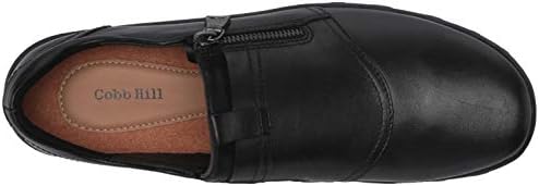 Cobb Hill womens Amalie Zipper Slip on Loafer Flat, Black, 8 US | Image 4