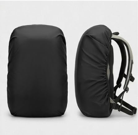 Waterproof Backpack Rain Cover [Pack of 2] – Universal Laptop & School Bag Cover with Adjustable Buckle Strap & Anti-Slip Elastic Grip, Dustproof All-Weather Shield for Travel, Hiking, Cycling (Black) | Anti-Slip Elastic Grip, Dustproof Shield, Universal Fit, All-Weather Protection, Black Colour-image-40
