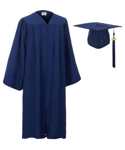 Image of GradClassical Matte Graduation Cap and Gown 2026 Set for High School and College Bachelor