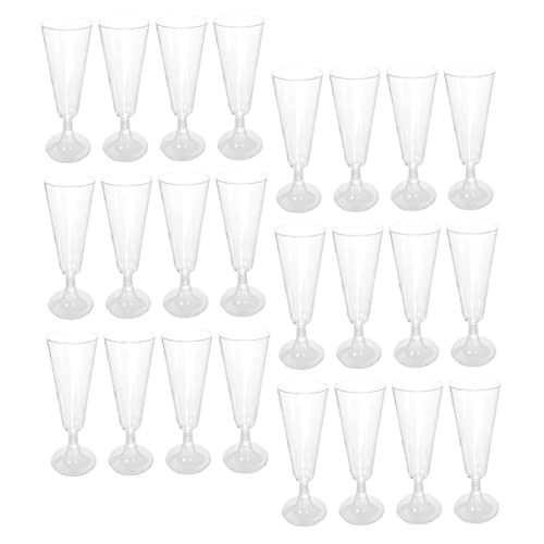 Luxshiny 80 Peças Taças De Plástico Conjunto De Coquetel De Taças De Plástico Transparente