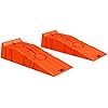 DURHAND 2 PCs Car Ramps Heavy Duty 2.5 Ton Motorhome Levelling Ramps, Plastic Garage Workshop Car Lift, Portable Automotive Vehicle Campervan Car Ramp, Orange