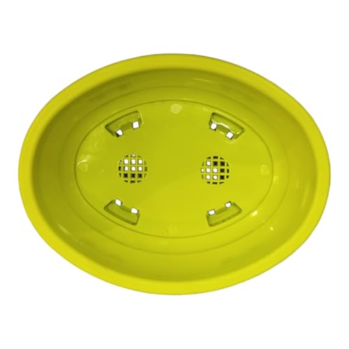 Image of Harshdeep Bonsai Plant Pot - Oval - Indoor Home Balcony Terrace Garden Decor 16 Inch Light Weight Plastic Planter Set of 2 (Yellow)