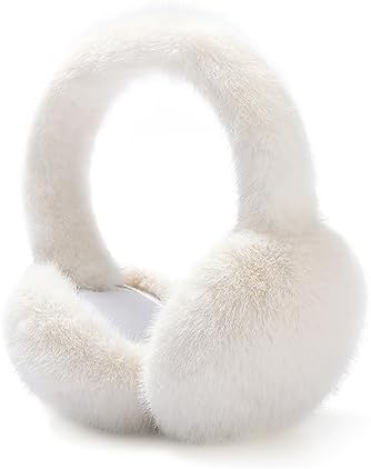 Ear Muffs for Women,Winter Ear Warmers,Women Earmuffs Faux Fur for Winter Adjustable Ear Muffs for Cold Weather,Winter Gift for Women Men Girls