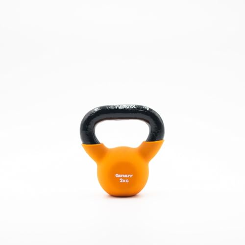 Athlyt Kettlebell en néoprène Unisexe, Orange, 2 kg