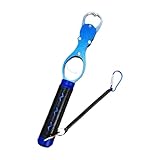 Amagogo Fischlippengreifer mit Skala, Fischgriffwerkzeug, Geschenk für Frauen und Männer, Angelausrüstung, Halter für Angellippengreifer aus, Blau