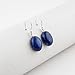 DEVMUKTI 925 Sterling Silver Natural Lapis Lazuli Gemstone Dangle Earrings, Crystal Cabochon, Handmade Jewelry, Birthstone September Jewelry Women Gift