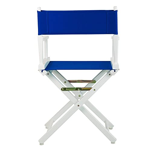Casual Home 18" Director's Chair White Frame With Royal Blue Canvas #TOP3