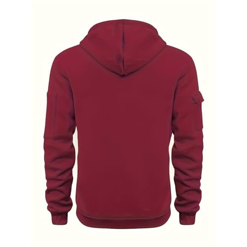 Men Warm Drawstring Hooded Pullover Casual Lightweight Sweatshirt 2025 Fall Winter Oversized Hoodies Tracksuit3