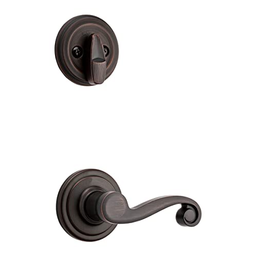 Kwikset 98001-123 Arlington Single Cylinder Handleset W/Lido Lever Featuring Smartkey In Venetian Bronze #TOP1