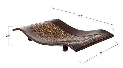 Creative Scents Schonwerk Brown Centerpiece Home Decor Crackled Mosaic Design, Table Decorations for Dining/Living Room/Coffee Table Decor - Best Wedding