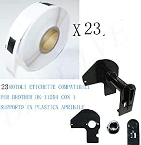 23 Rotoli Etichette Adesive Compatibili per Brother DK11204 DK-11204 17mm X 54mm QL 1050 / QL 1060N / QL 1000 series/QL 710 / QL 720NW