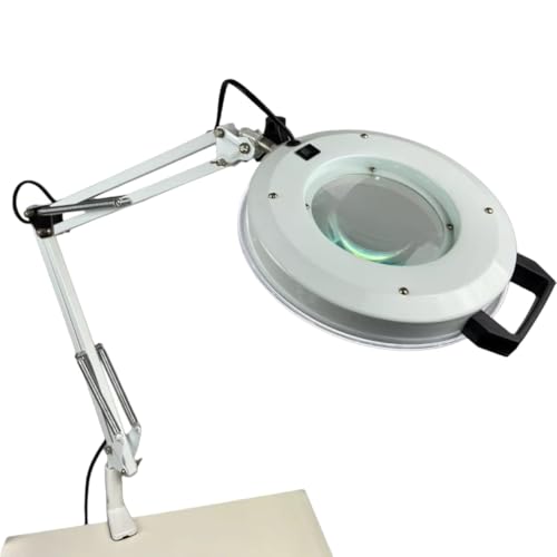 Lupa de Alumínio Vermelha Apoio Led Autovolt Estek