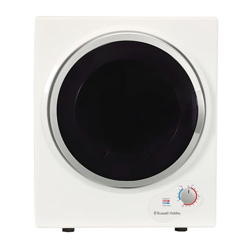 Russell Hobbs RH3VTD800 White 2.5kg Compact Mini Vented Tumble Dryer, Portable, Freestanding Table...