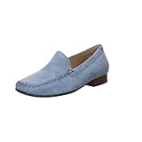 Sioux Damen Slipper Schuhe Campina Slipper Glattleder Freizeit Elegant Slip-Ons Uni Glattleder dunkel-blau Mokassin Lederfutter klassisch
