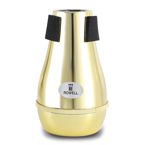 image for ROWELL Trombone Mute ABS Trombone Mutes Silencer Lightweight Gold Trom