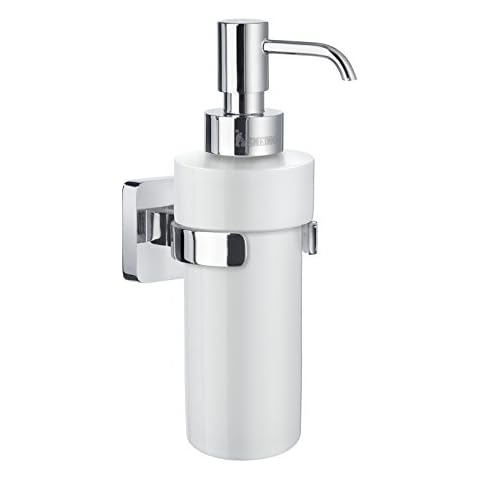 Smedbo - Soporte para hielo con dispensador de jabón, porcelana, cromo pulido Cover