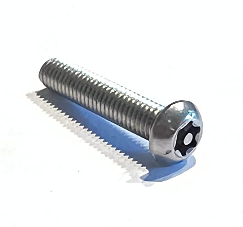 M6 (6mm) A2 Button Head Security 6 Lobe Pin Torx Anti Vandal Machine Screw Bolt (50, M6 x 20mm), Silver - Image 4