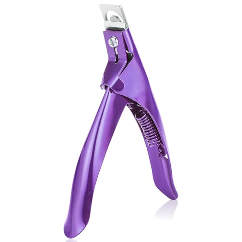 Cortaúñas profesional falso cortaúñas de gel cortaúñas recortador de uñas de manicura para uñas postizas uñas acrílicas uñas de gel (morado)