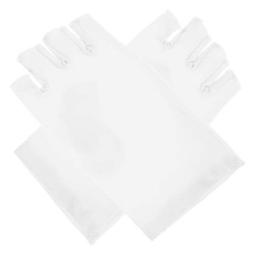 Mikinona 1 Pair Stylish UV Protection Half Finger Gloves for Women and Men Lightweight and Breathable Chinlon Bike Gloves for Cycling Running and Driving Comfortable Hand