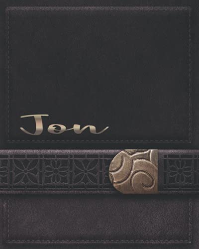 Jon Journal Gifts: Novelty Personalized Present With Customized Name On The Cover (Jon Notebook)