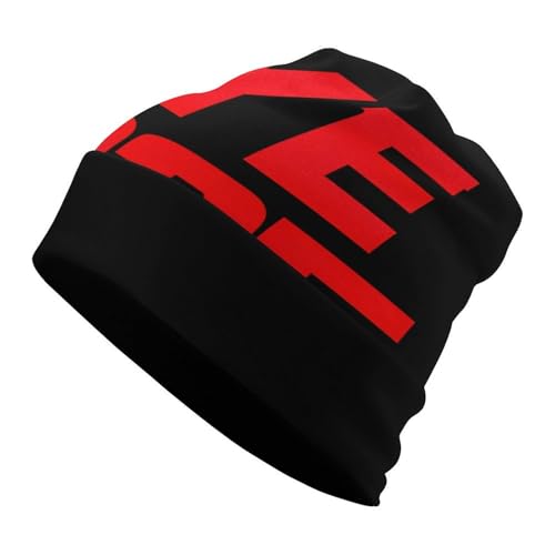 Jubonexis Bye 2025 - Gorro de punto con palabras rojas en negro para adultos, gorro suave y cómodo para hombres y mujeres