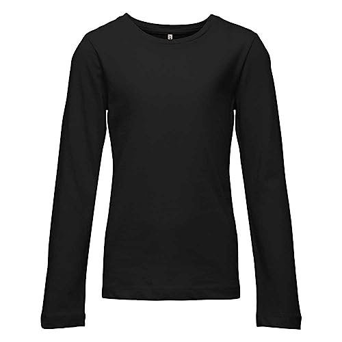 ONLY Mädchen Kognew L/S Tee Jrs Noos Langarmshirt, Schwarz, 146-152 EU