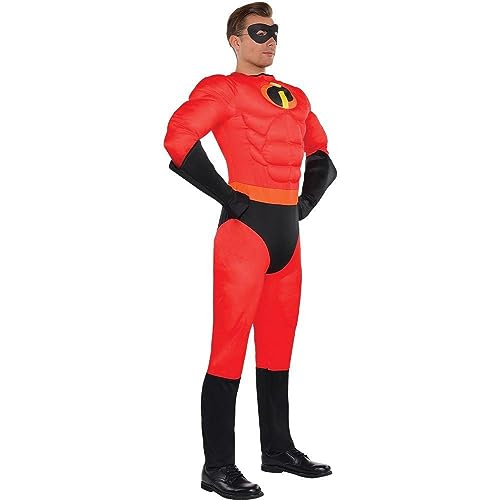 Party City Mr. Incredible Halloween Costume for Men, Disney, The Incredibles with Gloves and Mask - Thumbnail 6