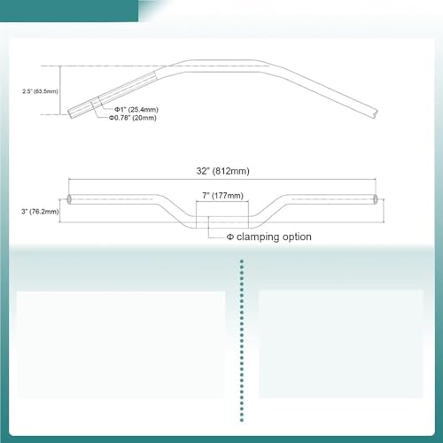Barra de equilibrio para manillar de motocicleta universal con ajuste de 32mm 2