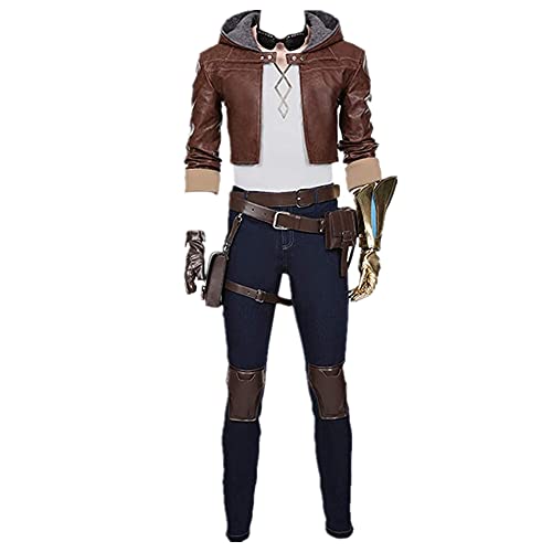Explorer Ezreal Cosplay Costume Adult Men Coat Pants Outfit Halloween Carnival cos costume (Female XL)