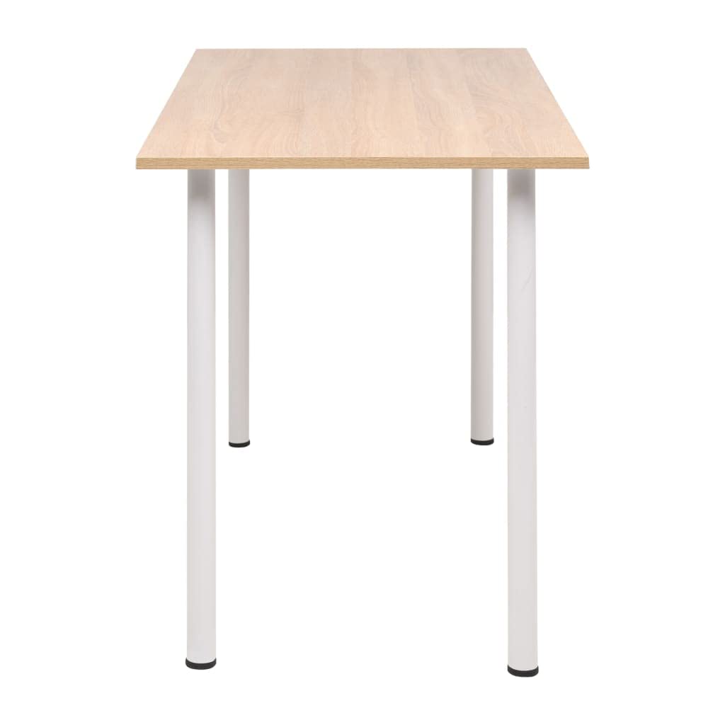 Tavolo da Pranzo Moderno 120x60x73 cm per Cucina Rovere e Bianco | Ideale per sala da pranzo, soggiorno o studio. Superficie in melaminico facile da pulire e stabile telaio in acciaio.