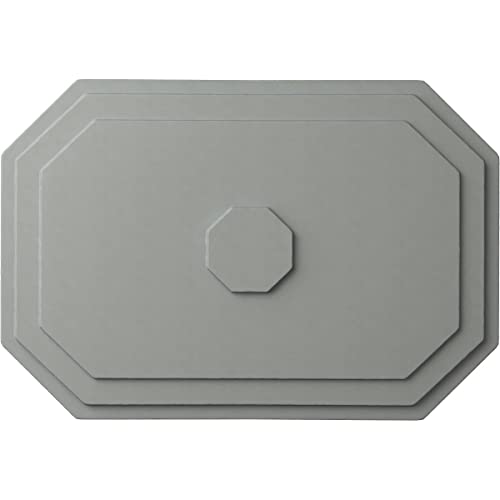 Image of Ekena Millwork CM25FEPLS - 25 1 /4 inchW x 17 1 /4 inchH x 1 3 /4 inchP Felix Ceiling Medallion - Ceiling Medallion, Platinum